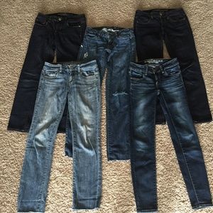 5 American Eagle Low Rise Jeggins / Skinny Jeans